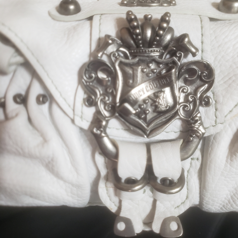 RAREST HARD TO FIND Juicy Couture white Leather Shoulder Bag $500 OBO